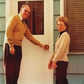 Our founder at his home where the credit union started